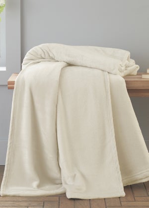 Catherine Lansfield Extra Large Raschel Velvet Touch Blanket Throw (200x240cm)