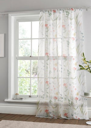 Dreams & Drapes Spring Glade White Voile Panel