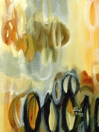 Abstract with Ovals and Gold - Giclee Print, 12x16