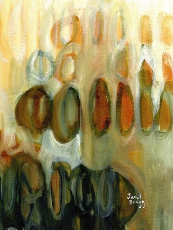 Abstract with Ovals and Gold II - Giclee Print, 12x16