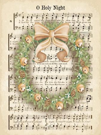 Christmas Carol Holly II - Wall Art Print, 12x16