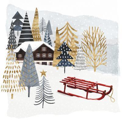 Christmas Chalet II - Wall Art Print, 16x16