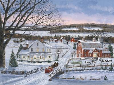 Christmas Sleigh Ride - Giclee Print, 16x12
