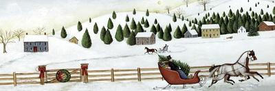 Christmas Valley Sleigh - Wall Art Print, 24x8