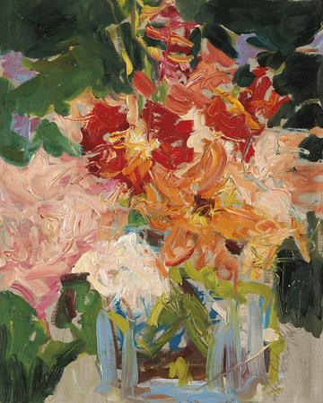 Cottage Flowers - Giclee Print, 16x20