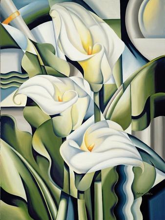 Cubist Lilies, 2002 - Giclee Print, 12x16