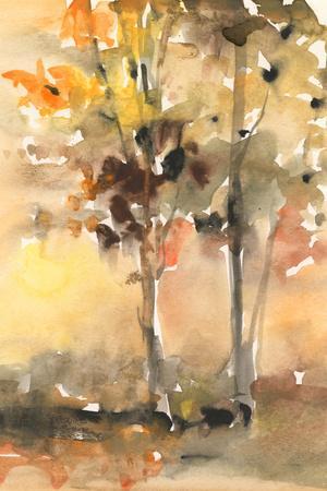 Fall Foliage Watercolor II - Wall Art Print, 12x18