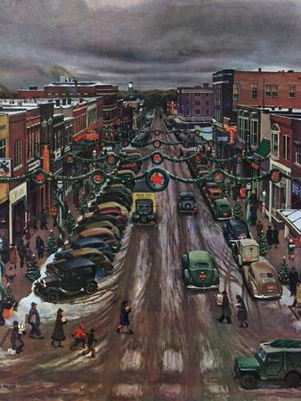 "Falls City, Nebraska at Christmas," December 21, 1946 - Giclee Print, 12x16 "Falls City, Nebraska at Christmas," December 21, 1946 - Giclee Print, 12x16