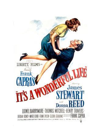 It's a Wonderful Life, Donna Reed, James Stewart, 1946 - Photo, 12x16