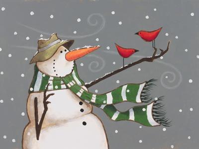 Snowman - Giclee Print, 16x12