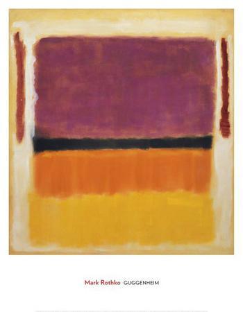 Untitled (Violet, Black, Orange, Yellow on White and Red), 1949 - Wall Art Print, 26x36 Untitled (Violet, Black, Orange, Yellow on White and Red), 1949 - Wall Art Print, 26x36